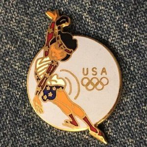 Woman's Figure Skating Olympic Pin ~1988 Calgary ~ Hanna-Barbera Olympik…